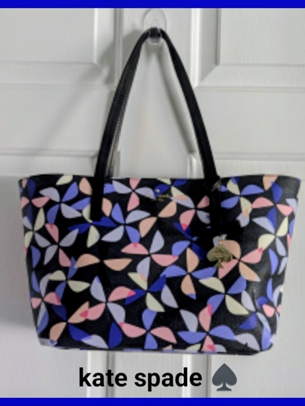 Kate Spade Hawthorne Lane Spinner Ryan Tote Bag Navy Pink Beach Bag